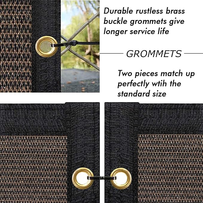 UPGRADE Privacy Fence Screen 3'x12' Brown Outdoor 90% Visibility Blockage 170 GSM Mesh Shade Cover Panels for Backyard,Balcony,Home Decoration with Zip Ties,Customized Avaliable