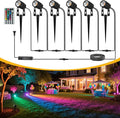 L LOHAS LED RGB Dusk to Dawn Low Voltage Landscape Lighting, IP65 Outdoor Spotlight with Transformers&Remote Control, Color Changing Timing Plug in Spotlights for Yard Backyard Pathway 6Pack