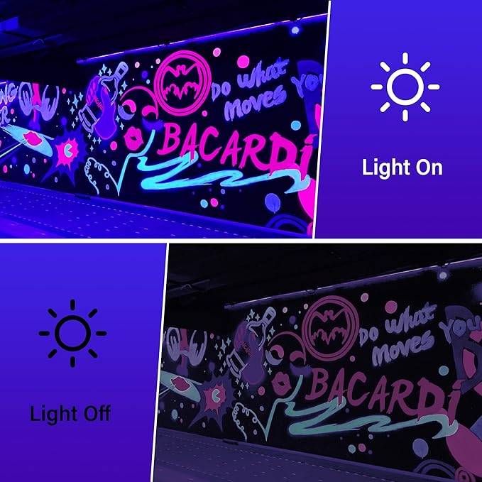 Halloween Outdoor Blacklight Spotlight,12W Outdoor Black Lights for Glow Party,Purple LED Landscape Lighting for Yard Garden Poster Bar Decoration,4Pack