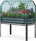 KING BIRD Large Raised Garden Bed with Netting Galvanized Elevated Planter Box with Legs 48×24×56 in for Backyard, Patio, Balcony, 400lb Capacity, Dark Grey