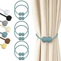 Hion Magnetic Curtain Tiebacks Gray Blue 6 Pack, Curtain Tiebacks Buckles Holdbacks Holders Hooks Clip for Home Bedroom Office Decorative Thick or Thin Curtain