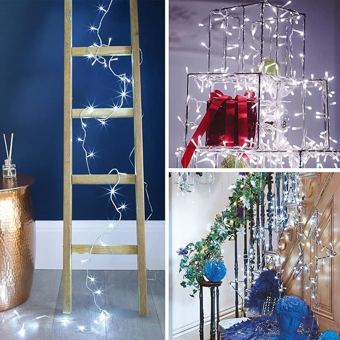 Cool White to Multicolor Color Changing 200 LED 66FT Connectable Christmas String Lights for Outdoor Indoor, 11 Modes Christmas Tree Clear Wire Fairy Waterproof Lights with Memory & Remote & Timer