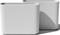 Veradek Demi Series Span Planter for Front Porch, Patio, Backyard | Durable Plastic-Stone Composite Material | Modern Décor for Shrubs, Flowers