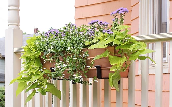 Achla Designs C-20C Copper Plated Flower Box, Medium Window Flowerbox Planter