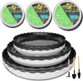 13 Pack Plant Saucer, 8 10 12 Inch Durable Plastic Plant Trays for Pots, White & Black Round Plant Pot Saucers, Drip Tray for Indoor and Outdoor Garden (for 5 6 7 8 9 10 Inch Pot)