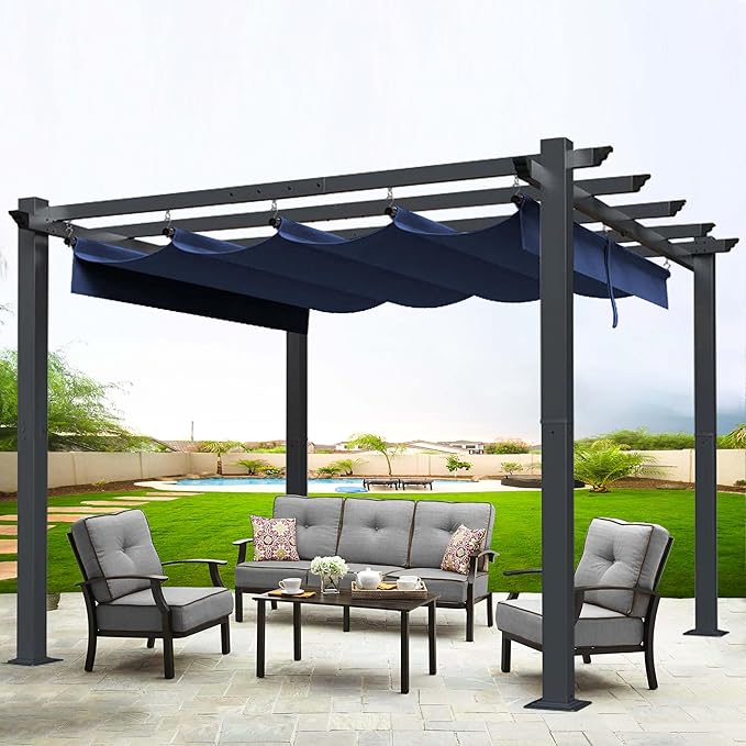 SCOCANOPY Ripstop Replacement Cover Compatible with Home Depot Hampton Bay Pergola # GFM00467F,GFM00469A,(Navy Blue)