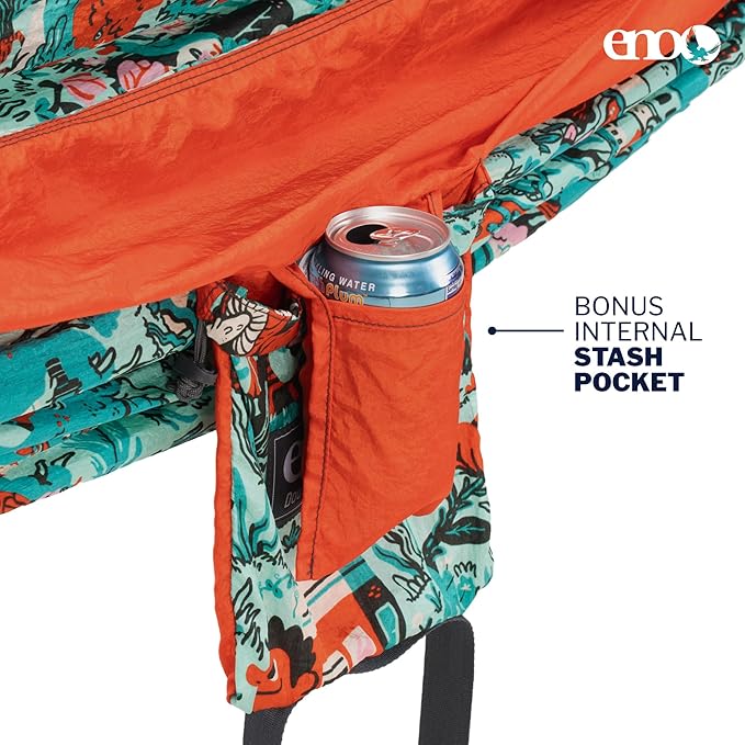 ENO, Eagles Nest Outfitters DoubleNest Lightweight Camping Hammock, 1 to 2 Person, Special Edition Colors, ATC