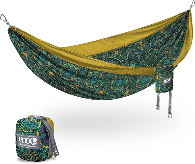 ENO, Eagles Nest Outfitters DoubleNest Lightweight Camping Hammock, 1 to 2 Person, Special Edition Colors, ATC