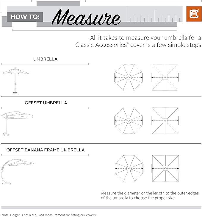 Classic Accessories Veranda Water-Resistant 13 Foot Offset Patio Umbrella Canopy Cover, Patio Furniture Covers