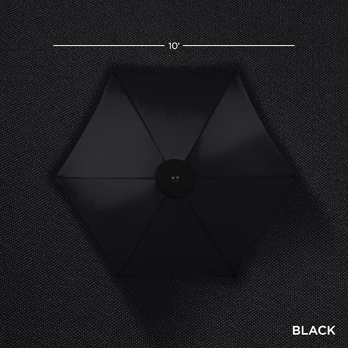 Best Choice Products 10ft Outdoor Table Compatible Steel Polyester Market Patio Umbrella w/Crank and Easy Push Button Tilt