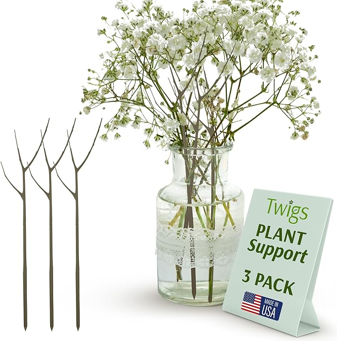 Plant Support Stakes for Indoor & Outdoor Use, Durable Trellis Alternative for Climbing & Potted Plants, Houseplant Stem Holder Structures - Moonstone, 3 Pack, 22" L, Original