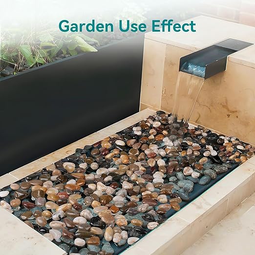 10 lbs River Rocks, 1-1 1/2 inch Plant Rocks for Pots Indoor, Decorative Garden Rocks Outdoor Landscaping, Polished Natural Stone for Walkways, Yard, Vases, Crafts