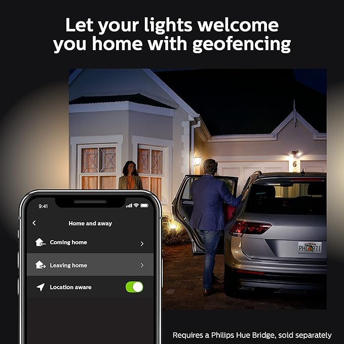 Philips Hue Lily Outdoor Smart Spotlight Base Kit, 3 Pack, White and Color Ambiance LED Walkway Lights, Low Voltage Landscape Lighting, Requires Bridge, Control with App & Voice, Weatherproof
