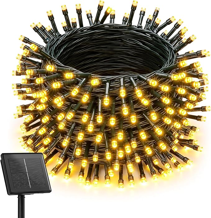 Brightown Solar String Light for Outside, 50Ft 120 LED Solar Lights Outdoor Waterproof, Solar String Lights Outdoor with 8 Modes, for Outside Garden Tree Party Decor(Warm White)