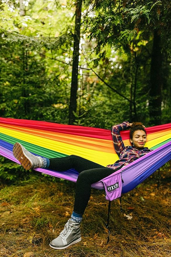 ENO, Eagles Nest Outfitters DoubleNest Lightweight Camping Hammock, 1 to 2 Person, Special Edition Colors, ATC