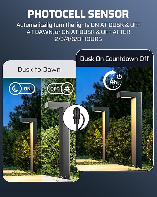 DEWENWILS 300W Low Voltage Landscape Transformer, 120V AC to 15V DC, Outdoor Landscape Lighting Transformer with Remote, Photocell Sensor & Timer, Weatherproof for Garden Spotlights Pathway Lights