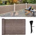LOVE STORY Balcony Privacy Screen, 2.5'x5' Deck Shield Screen Fence Cover,UV Protection and Weather-Resistant,3 FT Height for Deck, Patio, Backyard, Outdoor Pool, Porch, Railing, Brown