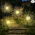 4 Pack Solar Firework Lights 200 LED Create Magical Nights, Waterproof Starburst Fairy Lights for Garden Yard Patio Christmas Romantic Wedding Party Decor(Warm White)