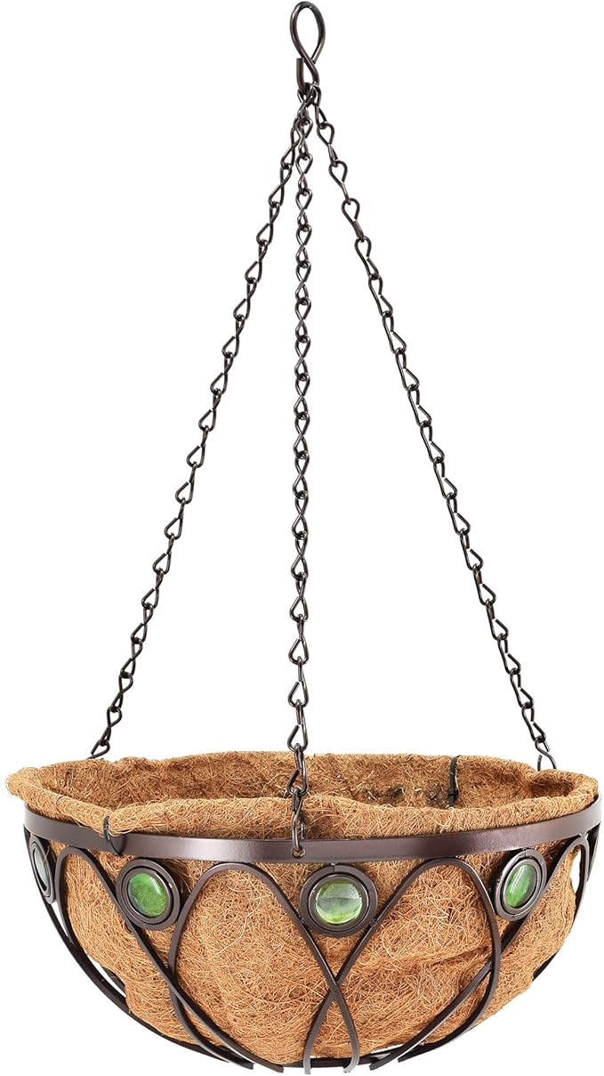 Arcadia CB02 Emerald Series Round Hanging Basket Planters, 16-Inch