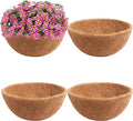 Y&M 4pcs 18“ Round Coconut Fiber Liner, 18'' Coco Liner Pre-Formed Replacement for Wall Hanging Planter Basket