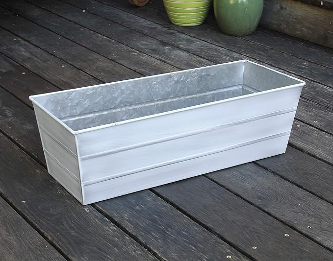 Achla Designs C-20W Window Box, White, Medium