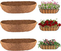 3Pcs Trough Coco Liner 24" Coco Coir Liners for Planters, Liners for Window Boxes Liners, Wall Basket Planters, Railing Hanging Baskets, Garden Planter Baskets