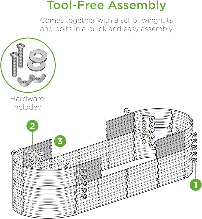 Best Choice Products 8x2x2ft Metal Raised Garden Bed, Oval Outdoor Deep Root Planter Box for Vegetables, Herbs w/ 4 Support Bars, 215 Gal Capacity - Terracotta