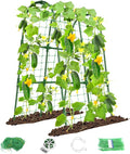Cucumber Trellis for Raised Bed, U-Shape Garden Trellis for Climbing Plants Outdoor, Metal Arch Trellis for Vegetables, Plant Support for Tomato, Pea, Zucchini(31.5" L×30" W×47.2" H-Small)