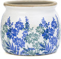 Flower Pot,Vintage Ceramic Pot for Planter with Drainage Holes, 6.29 inch Ice Crack Glazed Small Planters Pot for Indoor,Tucan Home Decor,Gardening Gifts (Art Deco)