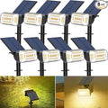 102 LED Solar Spot Lights Outdoor Waterproof IP65, Adjustable Landscape Spotlights, [8 Pack/4 Modes] Auto On/Off Solar Powered Flood Lights for Outside Yard Garden Wall Pathway (Warm White)