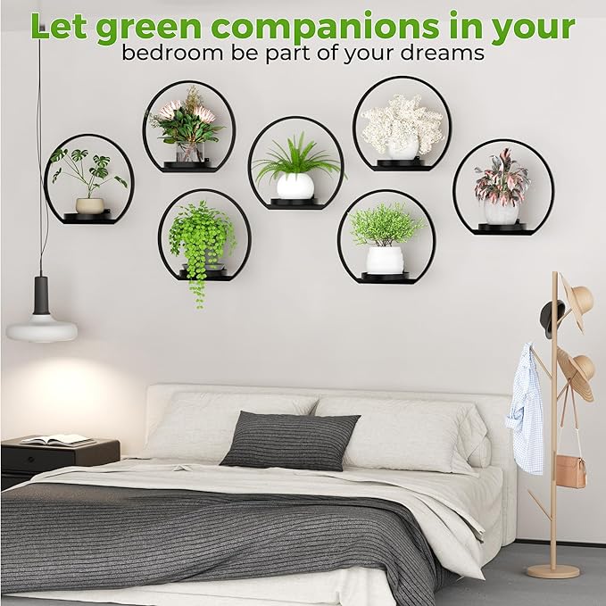 Wall Planters for Indoor Plants, Plant Frames Wall Decor Living Room Plant Stand Hanging Wall Plants Holder to Hold Large Pots Wall Plant Hanger Window Plant Shelves for Outdoor Entryway