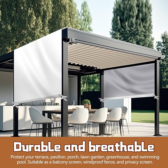 Universal Pergola Replacement Canopy Outdoor Canopy Shade Cover Waterproof Shade Top Cover for Outdoor Patio Porch Backyard(16 x 8 ft,Beige)
