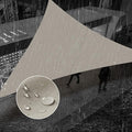 SUNNY GUARD Waterproof Sun Shade Sail 8'x15'x17' Taupe Right Triangle UV Block Sunshade for Backyard Yard Deck Patio Garden Outdoor Activities and Facility(Customized)