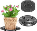 moonoom 8 Pcs Plants Pot Elevator, 12 Inch Plastic Flower Plant Stands, Portable Patio Planter Holder for Indoor Outdoor Preventing Floor Patio Deck from Damage and Rot