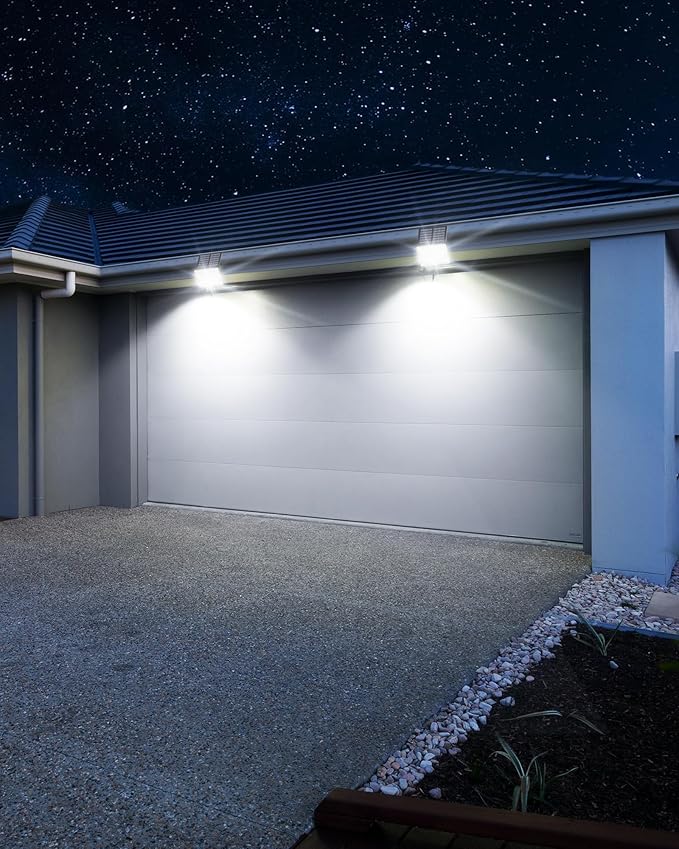 SUPERDANNY Solar Motion Sensor Outdoor Flood Lights with 113 Bright LEDs, Dusk to Dawn Outside Flood Lights with 16ft Cable IP65 Waterproof, Security Light for Garden Barn Porch 1 Pack