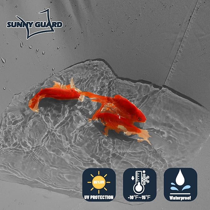 SUNNY GUARD Waterproof Sun Shade Sail 10' x 16' Charcoal Rectangle UV Block Sunshade for Backyard Yard Deck Patio Garden Outdoor Activities and Facility(Customized)