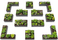 A ANLEOLIFE 12-Piece 18 Inch Tall Raised Garden Beds Kit, L-Shaped, Square & Rectangular Metal Planters for Flexible Backyard Layouts, Quartz Grey