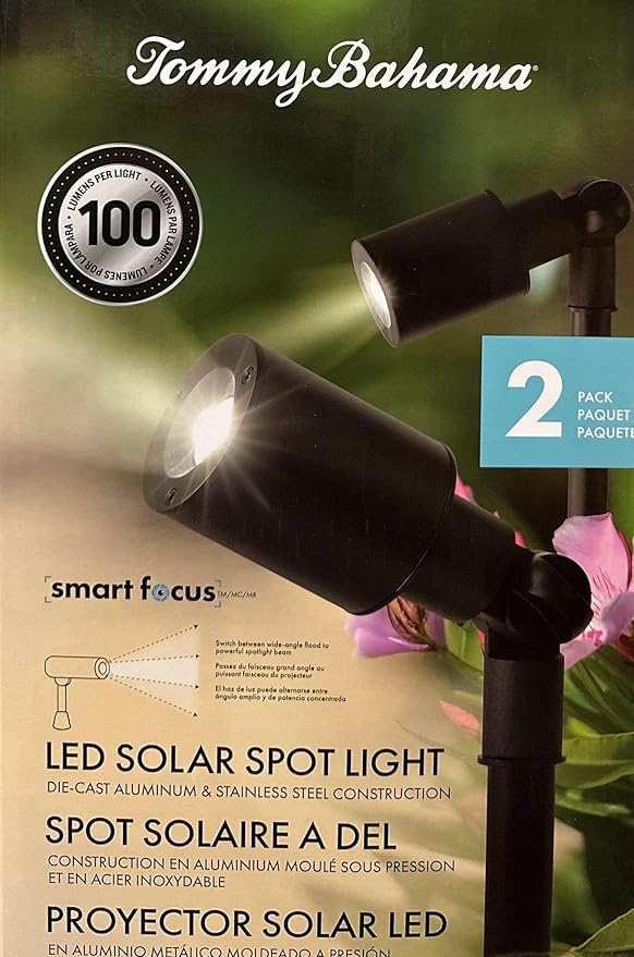 Tommy Bahama LED Solar Spotlight - 2 Pack