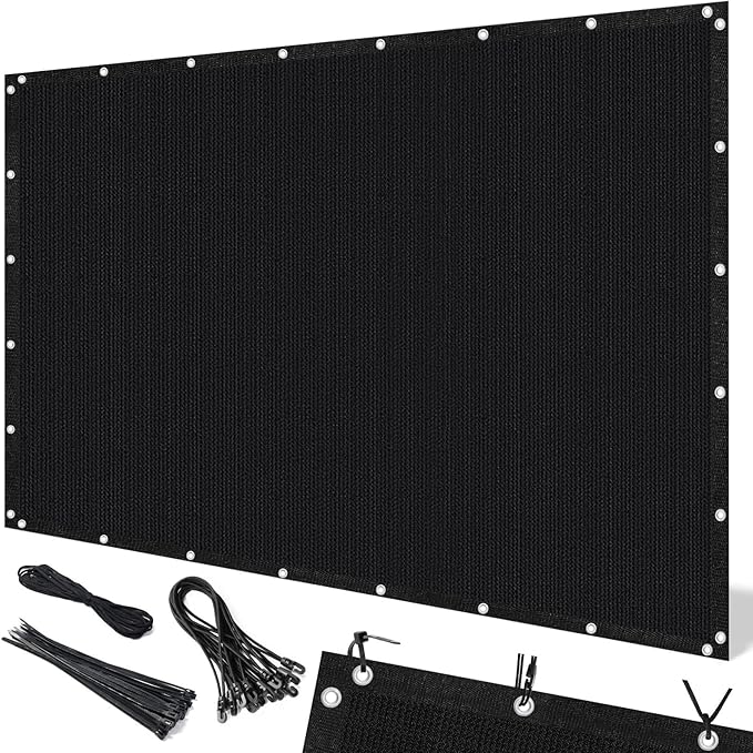 Artpuch 90% Sun Shade Cloth, 3 x 12 FT Pergola Shade Cover Canopy with Grommets, Sun Screen Fabric Tarp for Patio, Outdoor, Garden, Backyard, Black