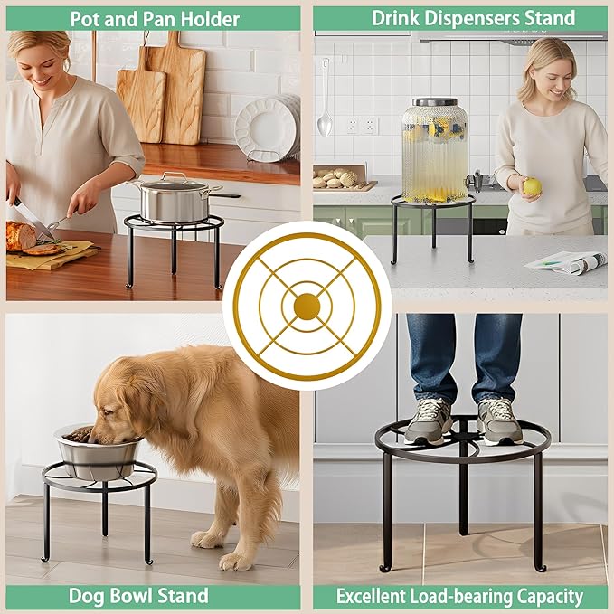 5 Pack Plant Stand Indoor Outdoor, Flower Pot Stand Plant Rack for Home Courtyard Gardens, Round Metal Corner Plant Stand for Flower Holder for Multiple Plants