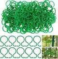 Hysagtek 100 Pcs Plant Support Clips - Heavy Duty Garden Clips for Tomatoes, Vines & Climbing Plants - Reusable Green Plastic Plant Ties
