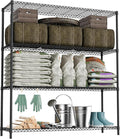 2400LBS 47.3" W Stand Shelf Wire Rust-Proof Outdoor Storage Shelving 4-Tier Utility Shelving Unit for Garden Home,Kitchen,Office Dark Grey 17.7" D x 47.3" W x 59.4" H