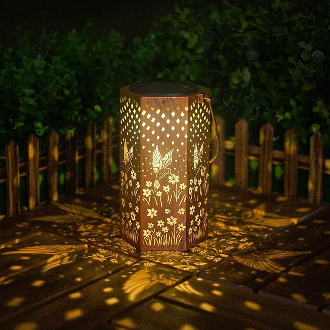Mothers Day Gifts for Mom Grandma - Birthday Gifts for Women, Hummingbird Solar Lights Outdoor, Solar Lanterns Outdoor Waterproof Home Decor, Garden Decor for Outside