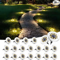 SOLPEX 20 Pack Solar Ground Lights Waterproof, Solar Powered Garden Lights, Landscape Lighting for Pathway Driveway Patio Backyard Walkway (Warm White)