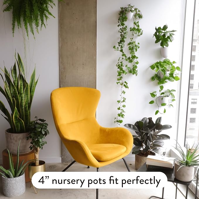 Make Good PlantPod Luxe Self-Watering Wall Planters (Set of 3) - Easy to Water and Install - Lightweight - Design Your Own Vertical Garden - Wall Planters for Indoor Plants