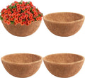 Y&M 4pcs 14“ Round Coconut Fiber Liner, 14'' Coco Liner Pre-Formed Replacement for Wall Hanging Planter Basket