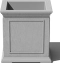 Veradek Brixton Series Cube Plastic Planter - Square Planter for Indoor or Outdoor Patio/Front Porch | Durable All-Weather Use w/Drainage Holes | Classic Estate Design for Flowers, Tall Plants, Trees