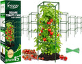 Legigo 6 Pack Square Tomato Cages for Garden- Up to 45 Inch Tomato Trellis Plant Cages Support, Tomato Stakes and Supports Cage for Climbing Vegetables Raised Garden Bed Cucumbers Peppers Flowers