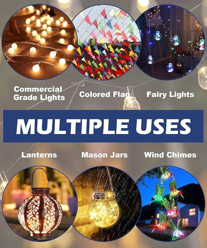 10FT String Light Poles for Outdoor, Heavy Duty Metal Lighting Stand Pole for Deck Fence Railing Backyard Patio Holiday Wedding Party Decorations 2 Pack