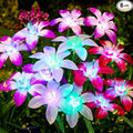 Solar Garden Lights Outdoor, 6 Pack Blooming Lily Solar Flowers Outdoor Waterproof, 7 Color Changing Bigger Flower Lights for Yard Patio Outside Decorative Mom Gift